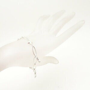 TIFFANY Oval Link Chain Bracelet Heart Star Bird Elsa Silver